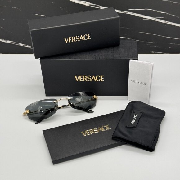 NEW MOD 2279 1002/87 VERSACE SUNGLASSES VE2279 100287 DARK GREY VE2279 1002/87 - Picture 8 of 9